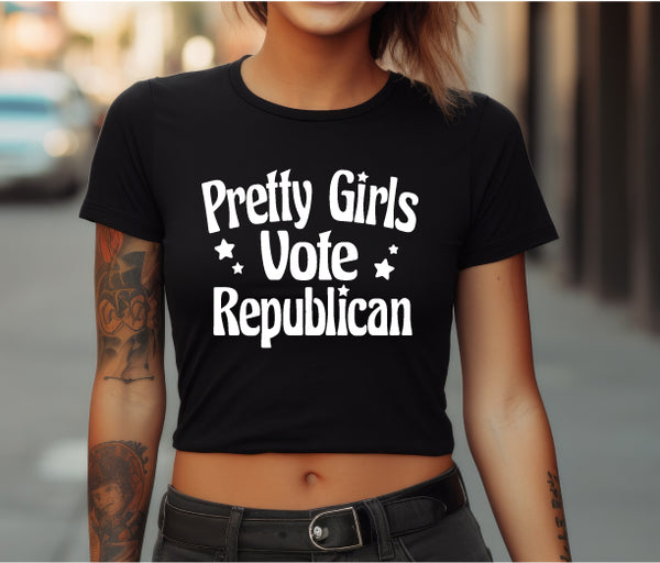 Pretty Girls Vote (CROP) Tee
