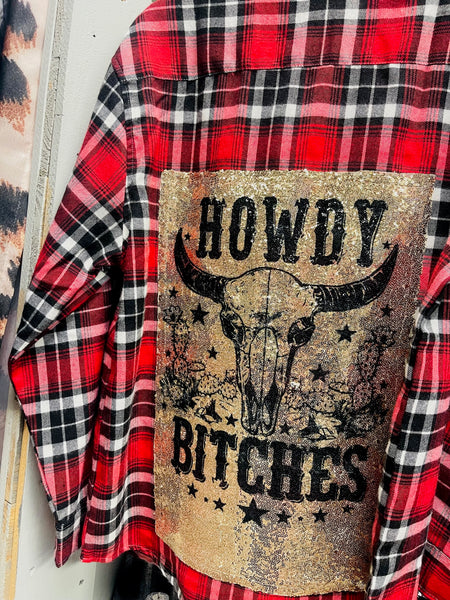 Howdy Bitches SEQUIN FLANNEL